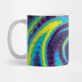 Wig Wag Spiral Cyan Yellow Purple Green Tie Dye Mug